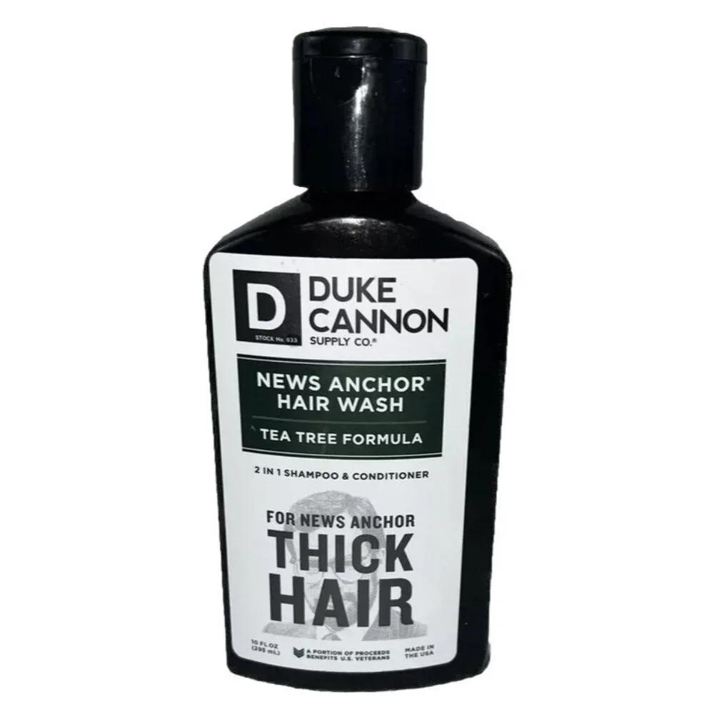 Duke Cannon News Anchor Hair Wash Tea Tree Formula Shampoo & Conditioner 12 Oz F